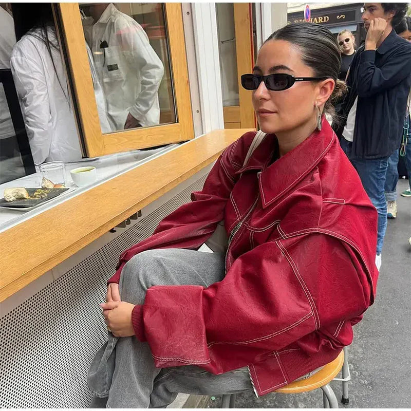 DYLANA | OVERSIZED LEREN DAMES JAS