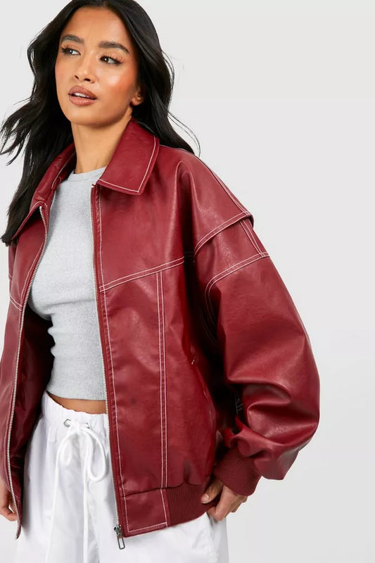 DYLANA | OVERSIZED LEREN DAMES JAS