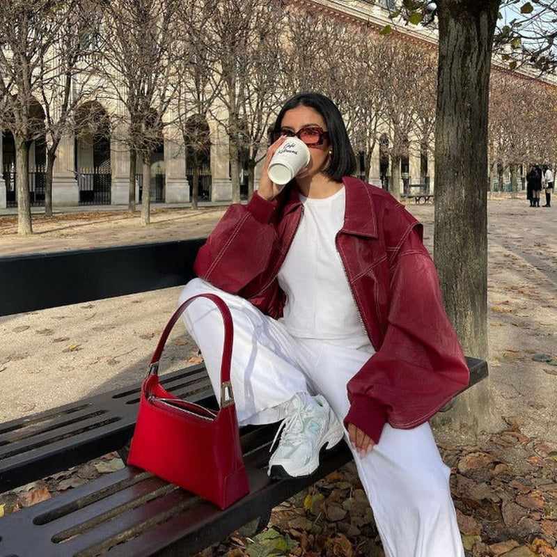 DYLANA | OVERSIZED LEREN DAMES JAS
