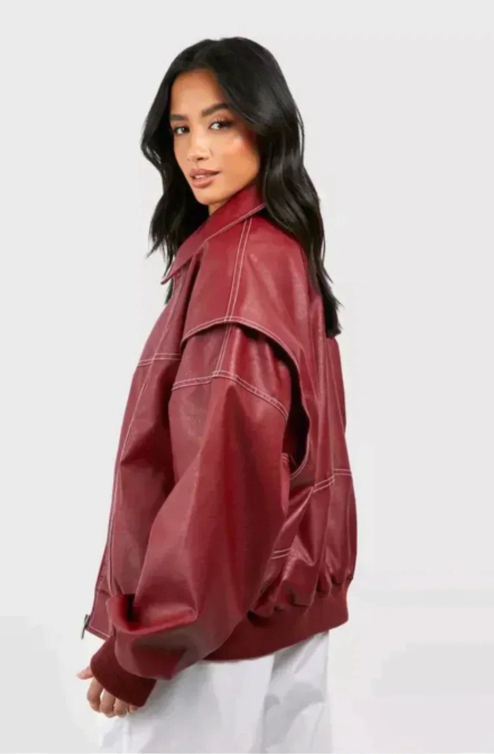 DYLANA | OVERSIZED LEREN DAMES JAS